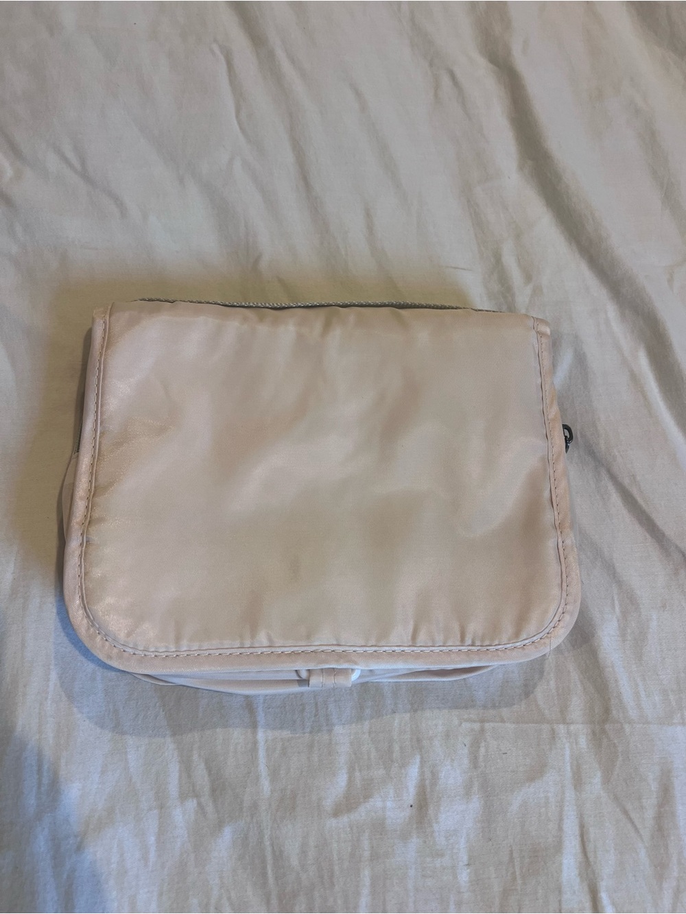 OlarHike Hanging Makeup Bag Beige Zipper Organizer w/ Pockets and Laundry Bag